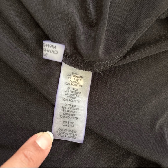 NWT Calvin Klein Asymmetrical Sleeveless Black White Bottom Sheer Blouse Medium - Picture 14 of 14